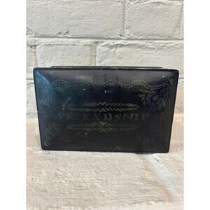 Vintage Canco Hand Painted Metal Friendship Collectible Hinged Tin